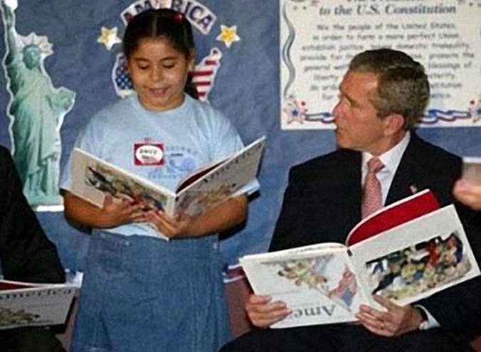 Bush libro al contrario